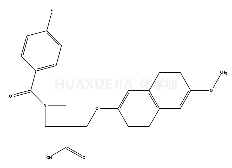 1-(4-fluorobenzoyl)-3-[(6-methoxynaphthalen-2-yl)oxymethyl]azetidine-3-carboxylic acid