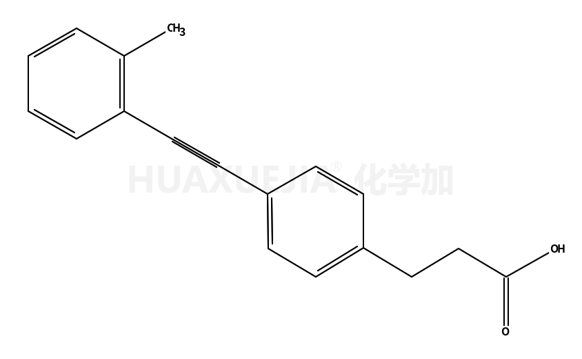 3-[4-[2-(2-methylphenyl)ethynyl]phenyl]propanoic acid
