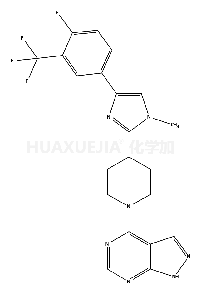 4-[4-[4-[4-fluoro-3-(trifluoromethyl)phenyl]-1-methylimidazol-2-yl]piperidin-1-yl]-1H-pyrazolo[3,4-d]pyrimidine