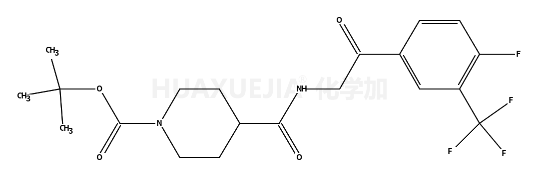 4-(2-(4-氟-3-(三氟甲基)苯基)-2-氧代乙基氨基甲酰)哌啶-1-羧酸叔丁酯