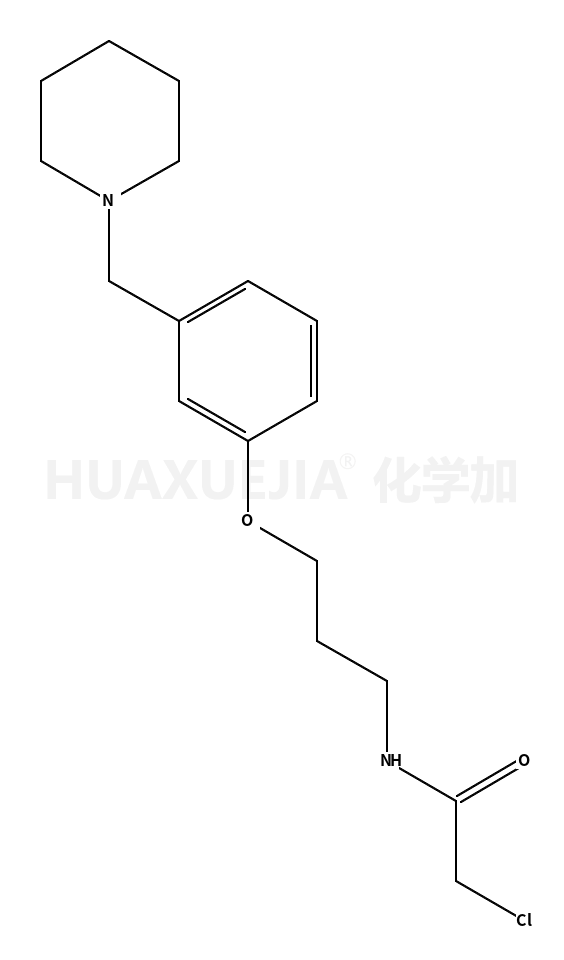 乙酰胺,  2-氯-N-[3-[3-(1-哌啶基甲基)苯氧基]丙基]-