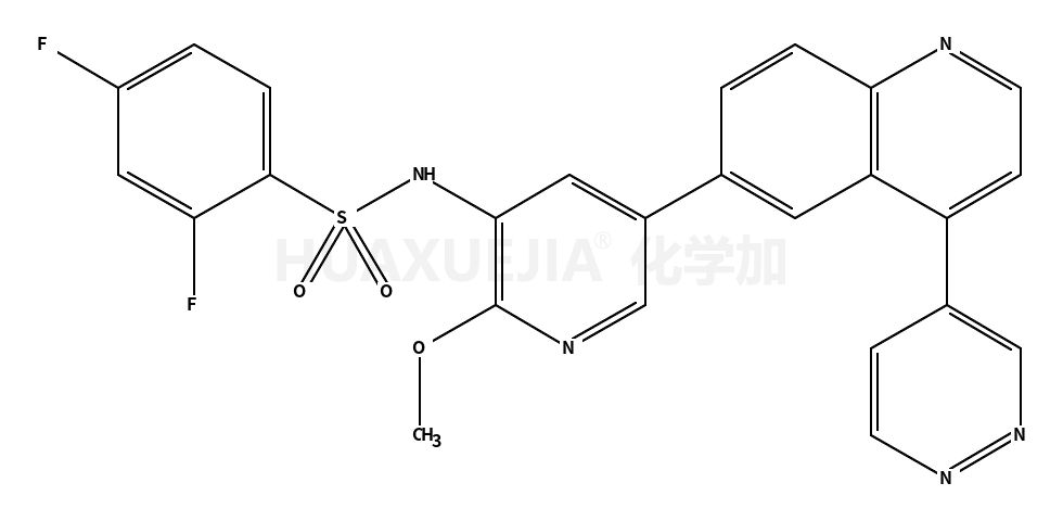 2,4-二氟-n-[2-甲氧基-5-[4-(4-吡嗪)-6-喹啉]-3-吡啶]苯磺酰胺