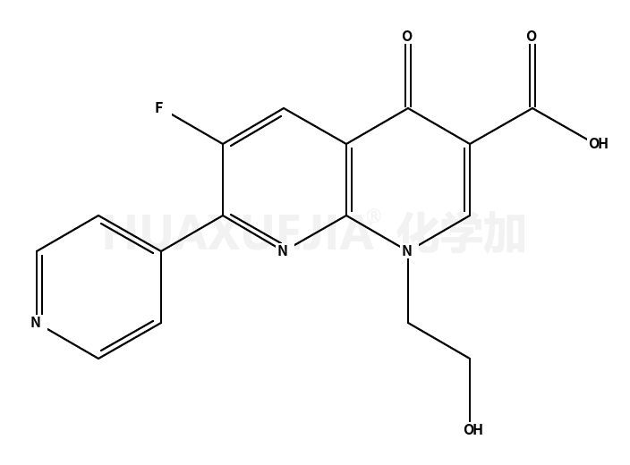 6-fluoro-1-(2-hydroxyethyl)-4-oxo-7-(pyridin-4-yl)-1,4-dihydro-1,8-naphthyridine-3-carboxylic acid