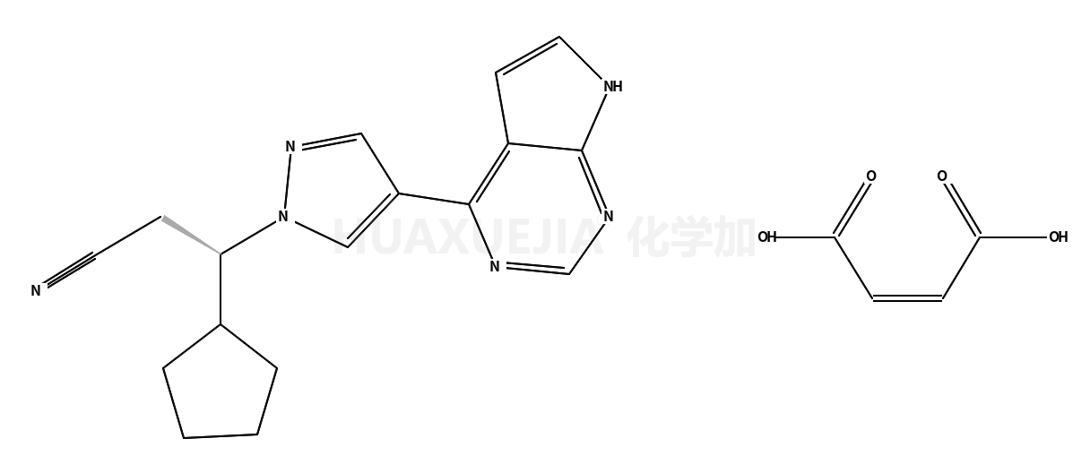 (betaR)-beta-环戊基-4-(7H-吡咯并[2,3-d]嘧啶-4-基)-1H-吡唑-1-丙腈马来酸盐