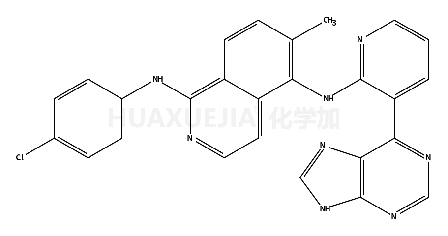 N1-(4-chlorophenyl)-6-methyl-N5-[3-(9H-purin-6-yl)-2-pyridinyl]-1,5-Isoquinolinediamine