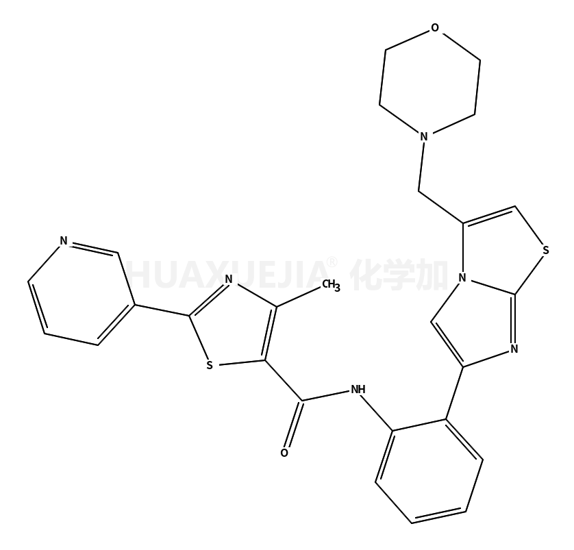 4-甲基-N-[2-[3-(吗啉基甲基)咪唑并[2,1-b]噻唑-6-基]苯基]-2-(吡啶-3-基)噻唑-5-甲酰胺