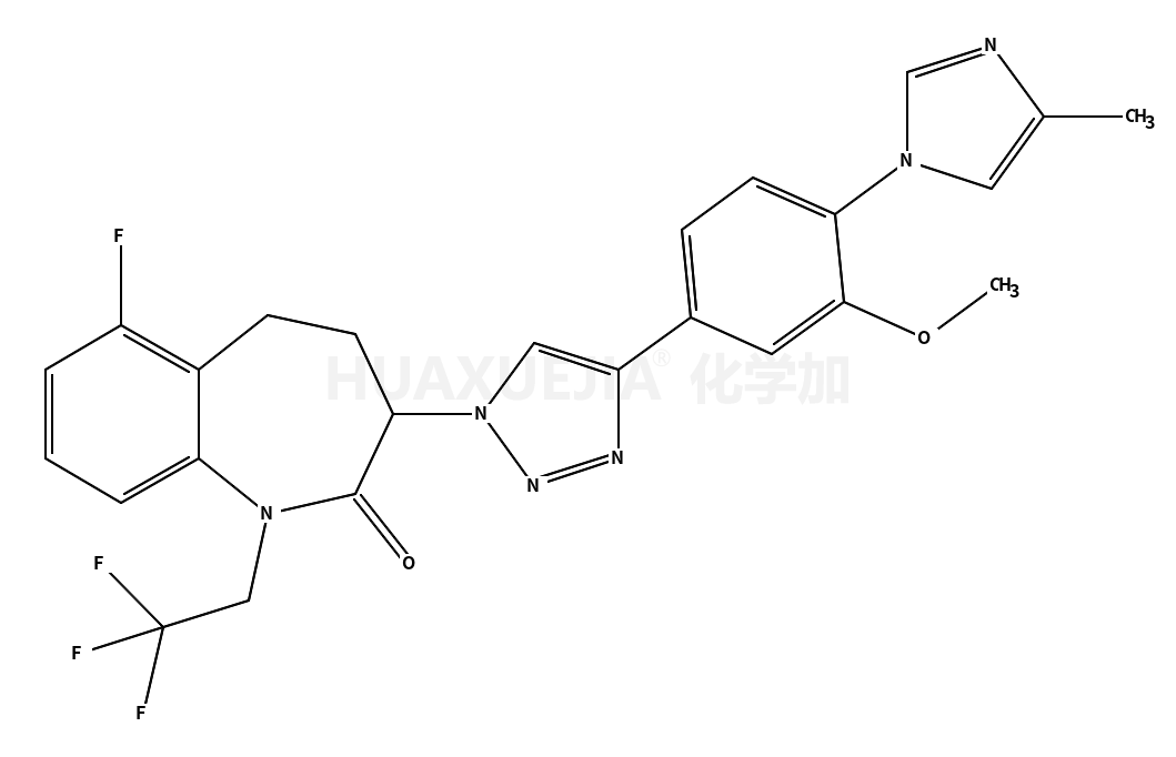 6-氟-1,3,4,5-四氢-3-[4-[3-甲氧基-4-(4-甲基-1H-咪唑-1-基)苯基]-1H-1,2,3-三唑-1-基]-1-(2,2,2-三氟乙基)-2H-1-苯并氮杂卓-2-酮