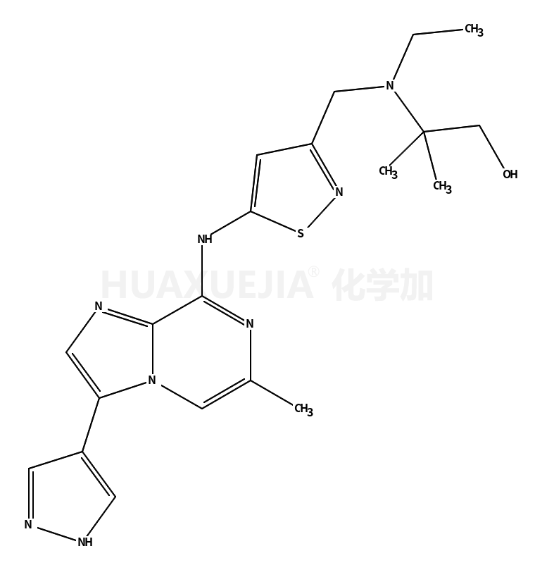 1-丙醇, 2-[乙基[[5-[[6-甲基-3-(1H-吡唑-4-基)咪唑并[1,2-a]吡嗪-8-基]氨基]-3-异噻唑]甲基]氨基]-2-甲基-
