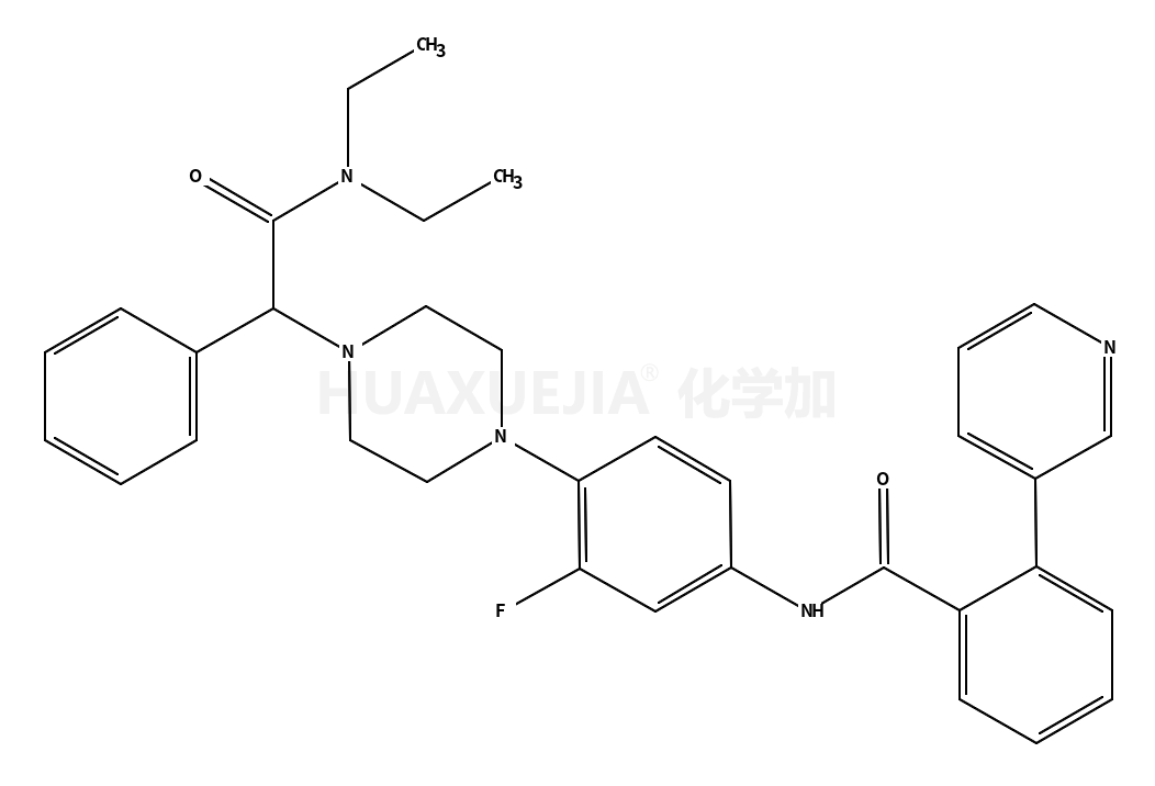 N-[4-[4-[2-(diethylamino)-2-oxo-1-phenylethyl]piperazin-1-yl]-3-fluorophenyl]-2-pyridin-3-ylbenzamide