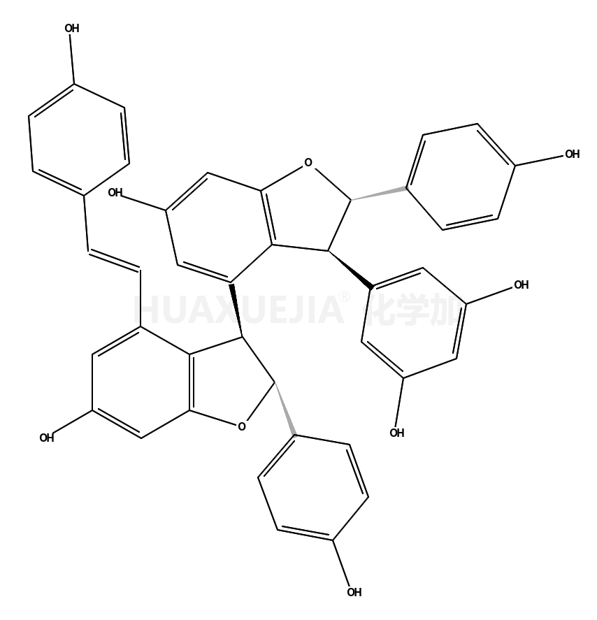 [3,4'-联苯并呋喃]-6,6'-二醇,3'-(3,5-二羟基苯基)-2,2',3,3'-四氢-2,2'-二(4-羟基苯基)-4-[(1E)-2-(4-羟基苯基)乙烯基]-,(2S,2'R,3S,3'R)-