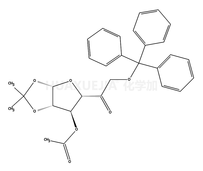 3-O-acetyl-1,2-O-isopropylidene-6-O-trityl-β-L-arabino-hexofuranos-5-ulose
