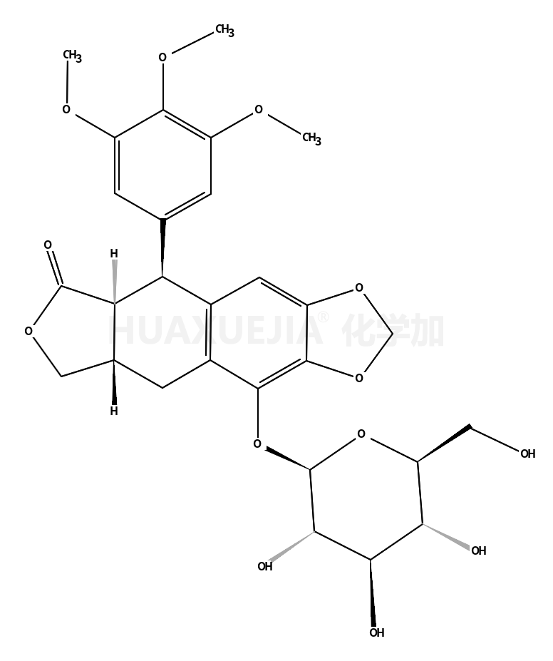 (-)-β-盾叶鬼臼素-5-O-β-葡萄糖甙