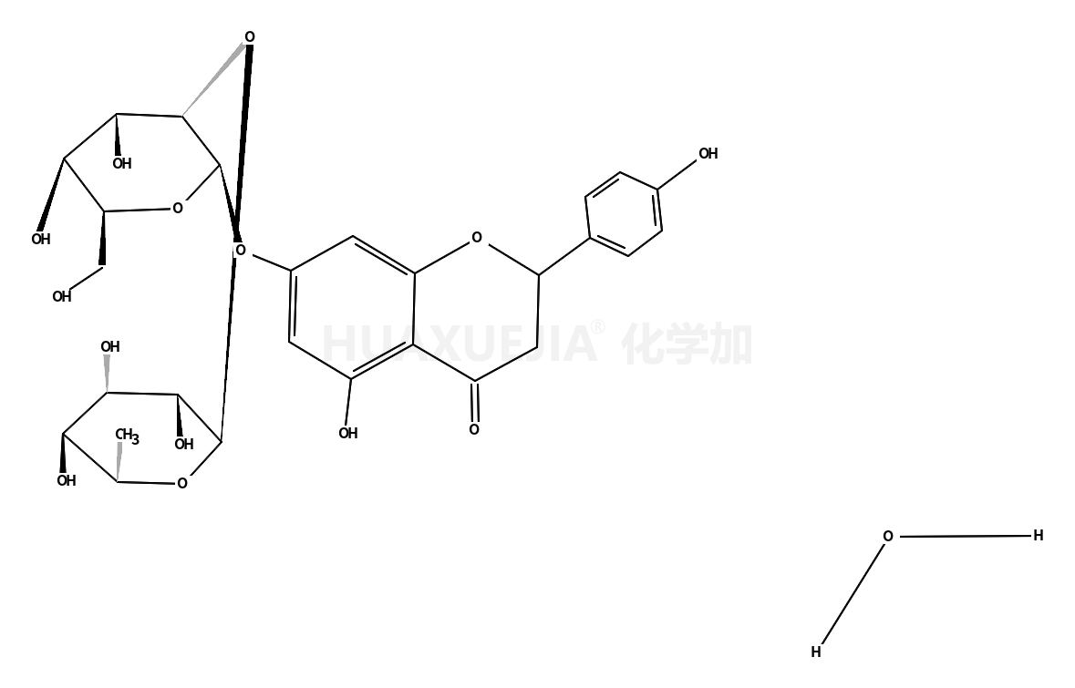 (2S)-5-羟基-2-(4-羟基苯基)-4-羰基-3,4-二氢-2H-色烯-7-基 2-O-(6-脱氧-α-L-吡喃鼠李糖基)-β-D-吡喃葡萄糖苷水合物