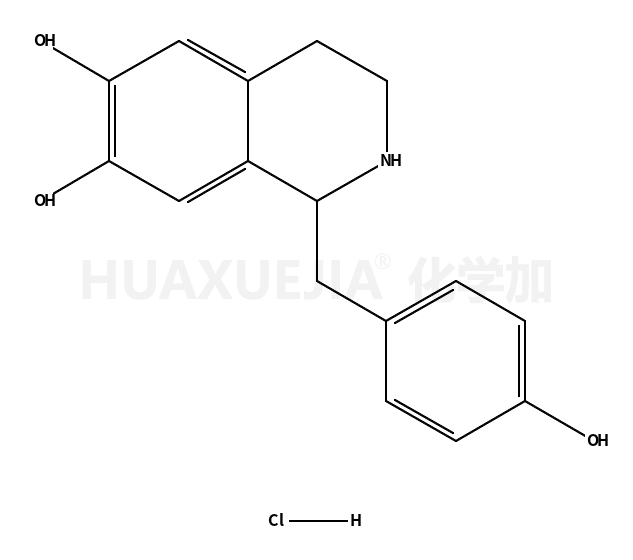 1-(4-Hydroxybenzyl)-1,2,3,4-tetrahydro-6,7-isoquinolinediol hydro chloride (1:1)