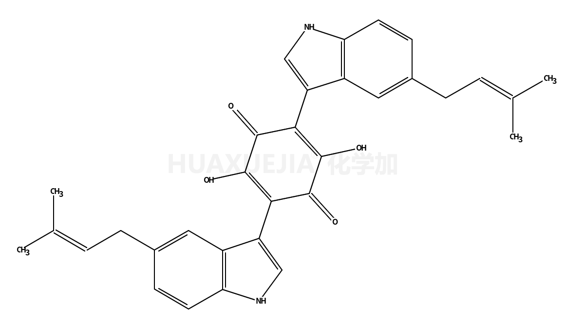 2,5-dihydroxy-3,6-bis[5-(3-methylbut-2-enyl)-1H-indol-3-yl]cyclohexa-2,5-diene-1,4-dione
