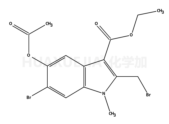 1-甲基-2-(溴甲基)-5-乙酰氧基-6-溴吲哚-3-甲酸乙酯