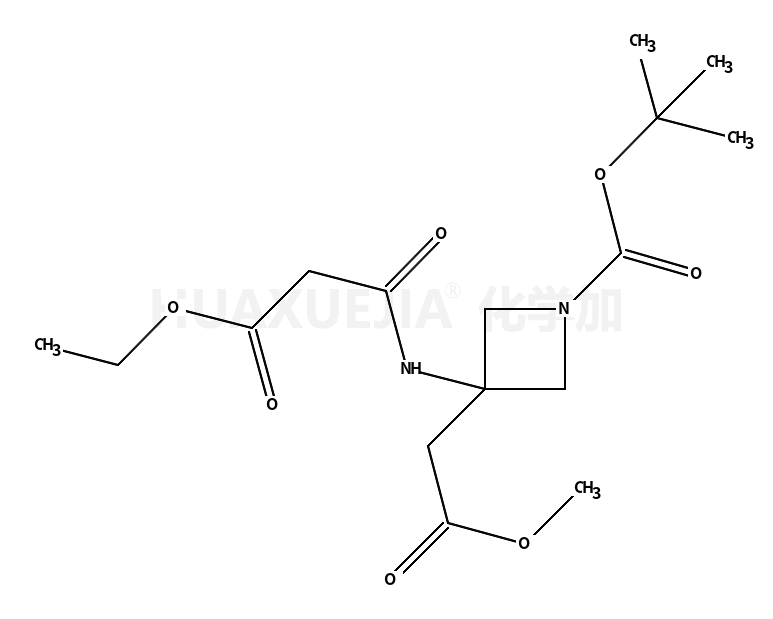 2-Methyl-2-propanyl 3-[(3-ethoxy-3-oxopropanoyl)amino]-3-(2-metho xy-2-oxoethyl)-1-azetidinecarboxylate