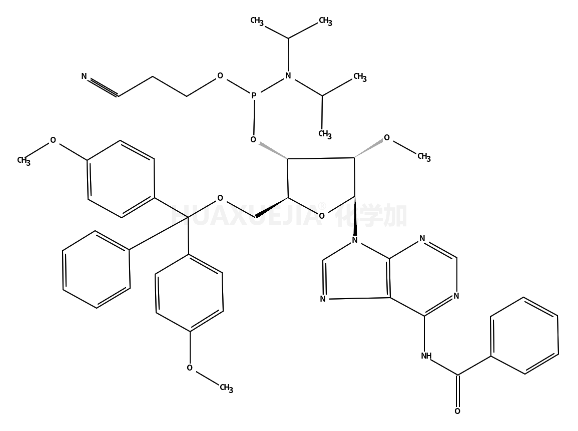 N-苯甲酰基-5’-O-(4,4-二甲氧基三苯甲基)-2’-O-甲基腺苷-3’-(2-氰基乙基-N,N-二异丙基)亚磷酰胺