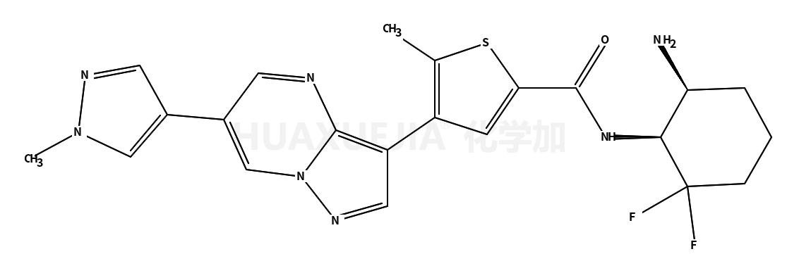 N-[(1R,6R)-6-amino-2,2-difluorocyclohexyl]-5-methyl-4-[6-(1-methylpyrazol-4-yl)pyrazolo[1,5-a]pyrimidin-3-yl]thiophene-2-carboxamide