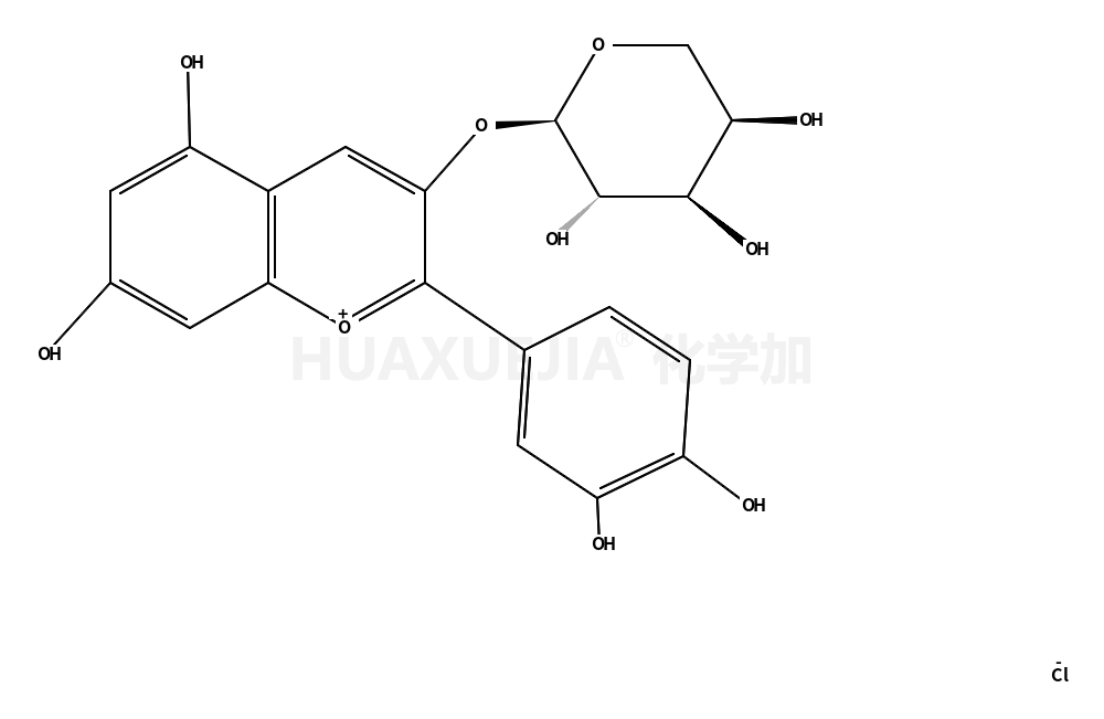 氯化矢车菊素-3-O-阿拉伯糖苷