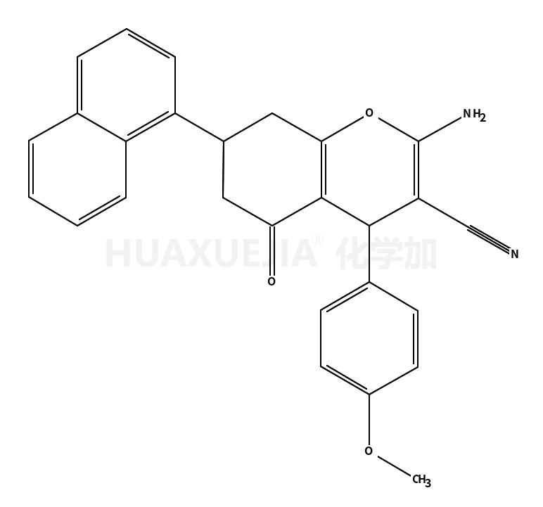 2-amino-4-(4-methoxyphenyl)-7-naphthalen-1-yl-5-oxo-4,6,7,8-tetrahydrochromene-3-carbonitrile