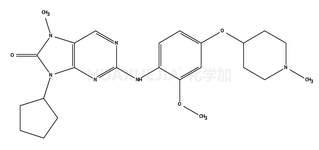 9-环戊基-2-[[2-甲氧基-4-[(1-甲基哌啶-4-基)氧基]-苯基]氨基]-7-甲基-7,9-二氢-8H-嘌呤-8-酮