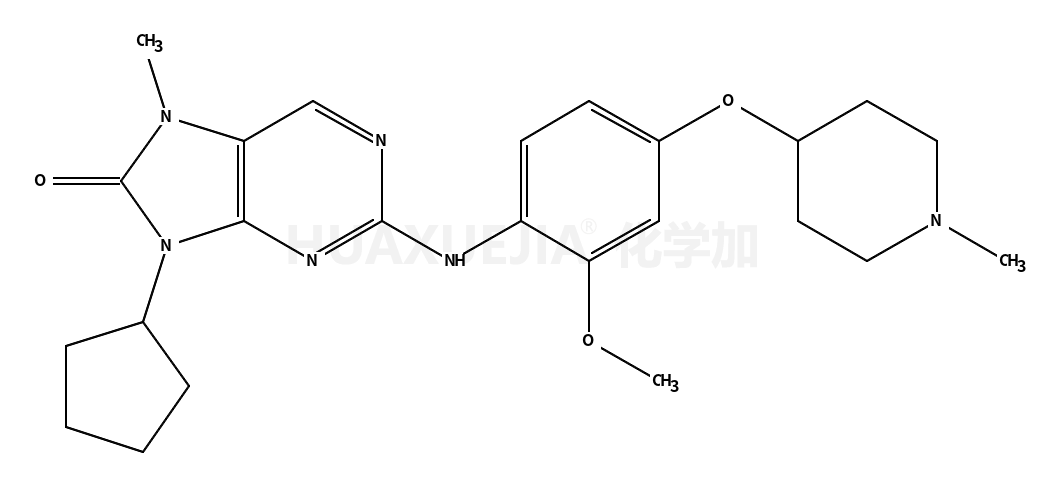9-環(huán)戊基-2-[[2-甲氧基-4-[(1-甲基哌啶-4-基)氧基]-苯基]氨基]-7-甲基-7,9-二氫-8H-嘌呤-8-酮