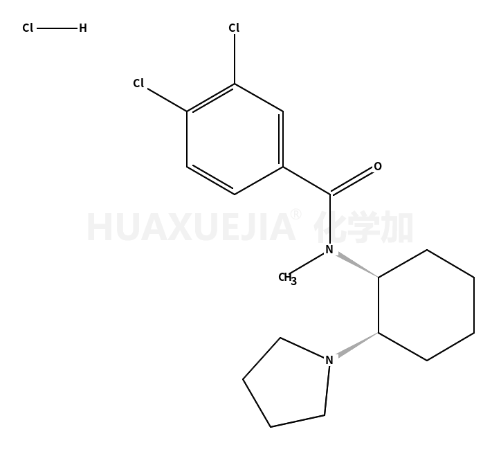 顺-(±)-3,4-二氯-N-甲基-N-[2-(1-吡咯烷基)环己基]苯酰胺盐酸盐