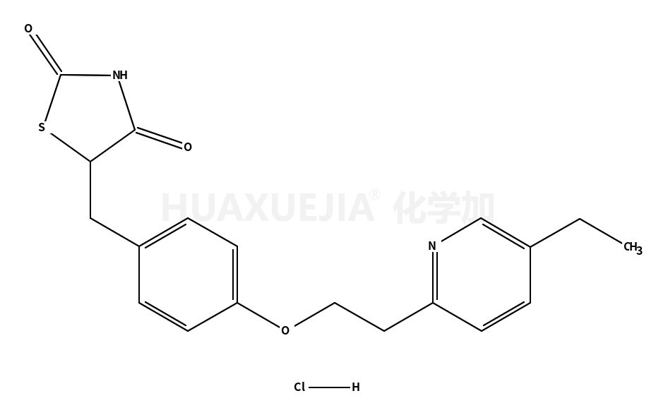 5-{4-[2-(5-乙基-2-吡啶)-乙氧基]-苯基}-2,4-噻唑烷二酮盐酸盐