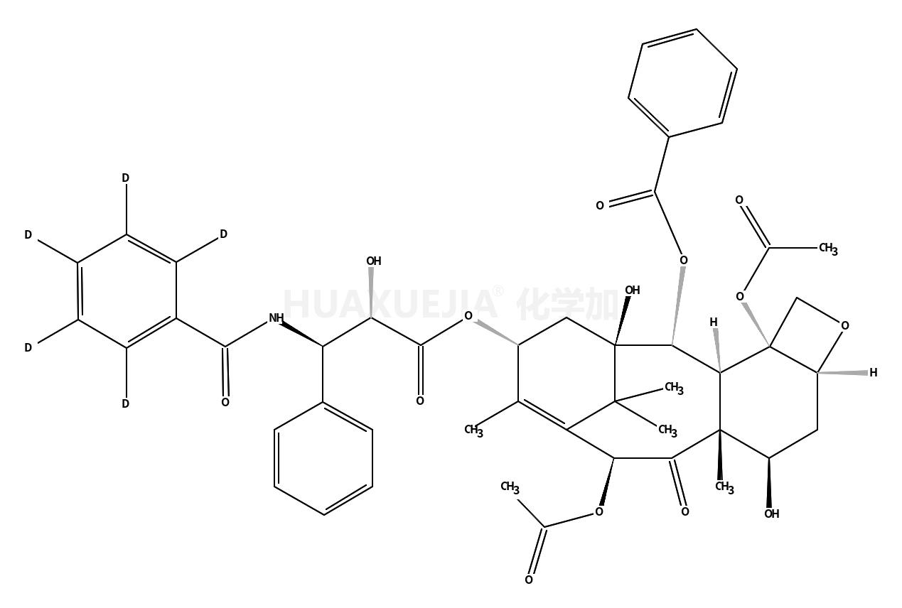 N-(3-((6,12b-diacetoxy-12-(benzoyloxy)-4,11-dihydroxy-4a,8,13,13-tetramethyl-5-oxo-2a,3,4,4a,5,6,9,10,11,12,12a,12b-dodecahydro-1H-7,11-methanocyclodeca[3,4]benzo[1,2-b]oxet-9-yl)oxy)-2-hydroxy-3-oxo-1-phenylpropyl)benzimidic-2,3,4,5,6-d5acid