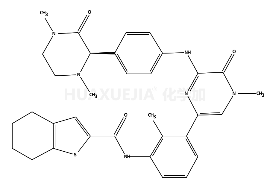 N-[3-[6-[4-[(2S)-1,4-dimethyl-3-oxopiperazin-2-yl]anilino]-4-methyl-5-oxopyrazin-2-yl]-2-methylphenyl]-4,5,6,7-tetrahydro-1-benzothiophene-2-carboxamide