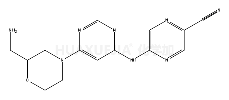 5-[[6-[2-(aminomethyl)morpholin-4-yl]pyrimidin-4-yl]amino]pyrazine-2-carbonitrile