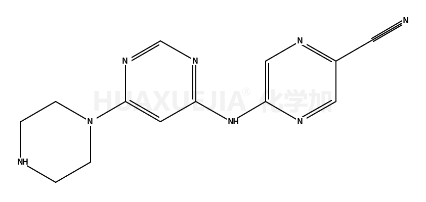 5-[(6-piperazin-1-ylpyrimidin-4-yl)amino]pyrazine-2-carbonitrile