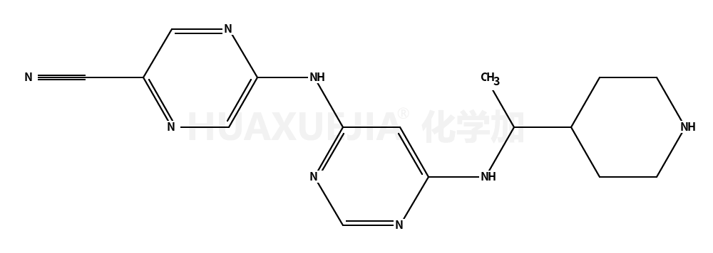 5-[[6-(1-piperidin-4-ylethylamino)pyrimidin-4-yl]amino]pyrazine-2-carbonitrile