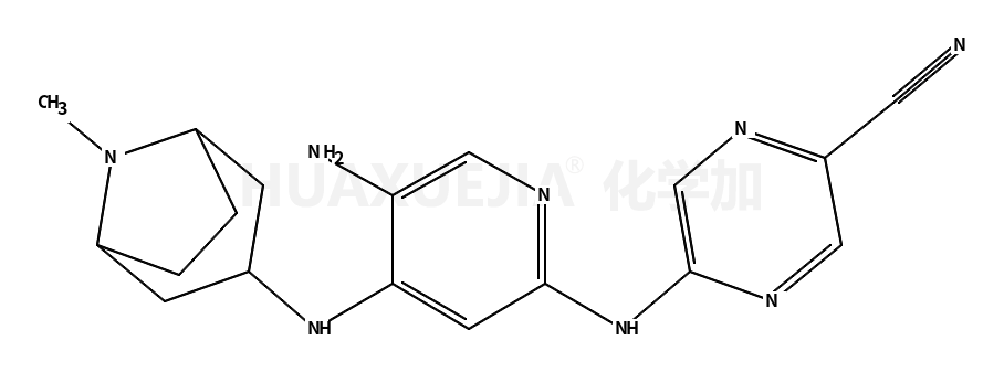 5-[[5-amino-4-[(8-methyl-8-azabicyclo[3.2.1]octan-3-yl)amino]pyridin-2-yl]amino]pyrazine-2-carbonitrile