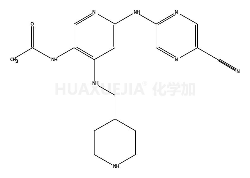 N-[6-[(5-cyanopyrazin-2-yl)amino]-4-(piperidin-4-ylmethylamino)pyridin-3-yl]acetamide