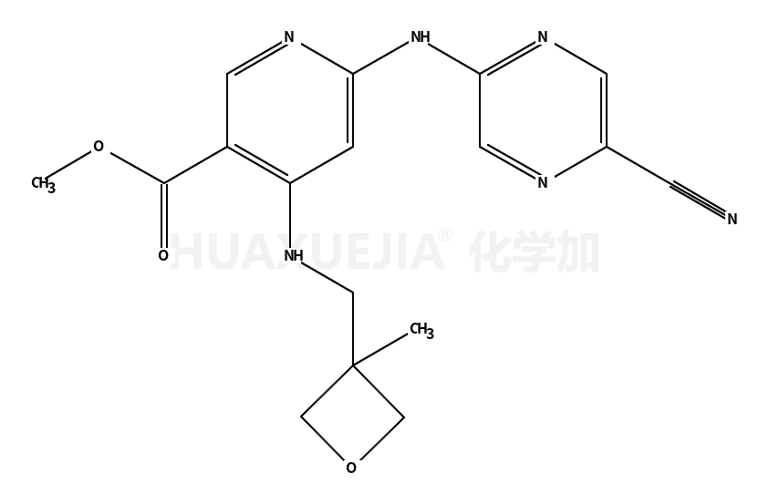 methyl 6-[(5-cyanopyrazin-2-yl)amino]-4-[methyl-(3-methyloxetan-3-yl)amino]pyridine-3-carboxylate