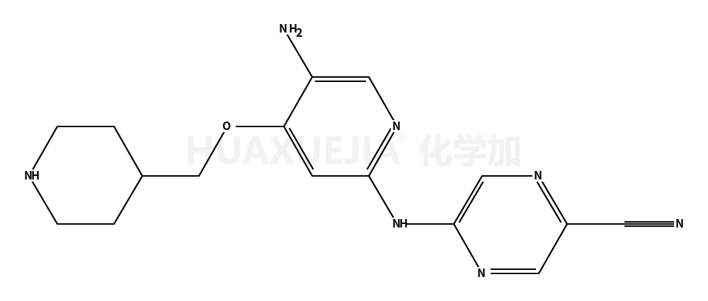 5-[[5-amino-4-(piperidin-4-ylmethoxy)pyridin-2-yl]amino]pyrazine-2-carbonitrile