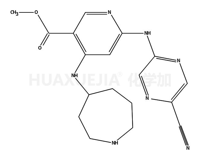 methyl 4-(azepan-4-ylamino)-6-[(5-cyanopyrazin-2-yl)amino]pyridine-3-carboxylate