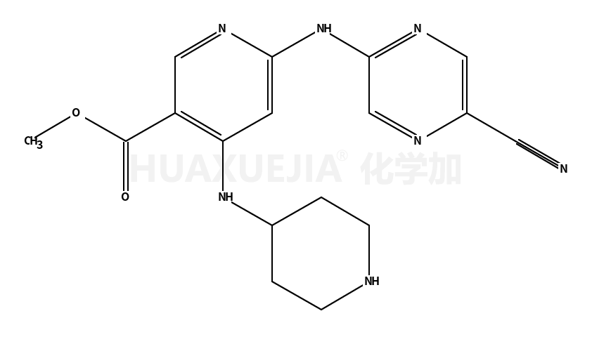 methyl 6-[(5-cyanopyrazin-2-yl)amino]-4-(piperidin-4-ylamino)pyridine-3-carboxylate