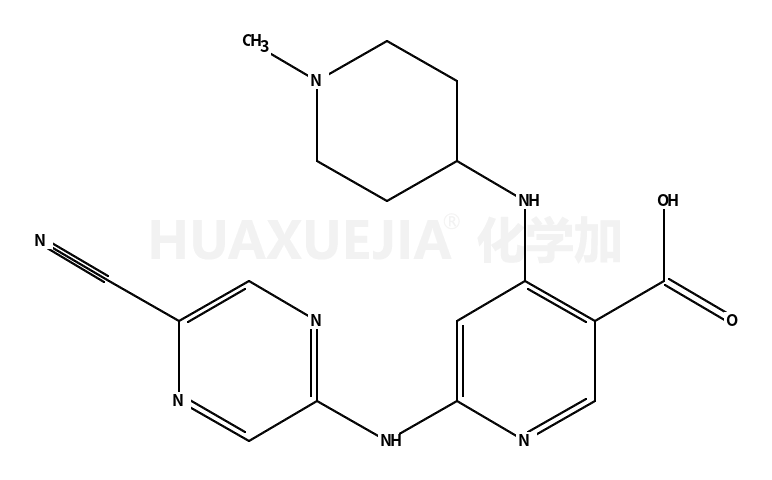 6-[(5-cyanopyrazin-2-yl)amino]-4-[(1-methylpiperidin-4-yl)amino]pyridine-3-carboxylic acid