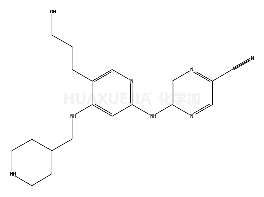 5-[[5-(3-hydroxypropyl)-4-(piperidin-4-ylmethylamino)pyridin-2-yl]amino]pyrazine-2-carbonitrile