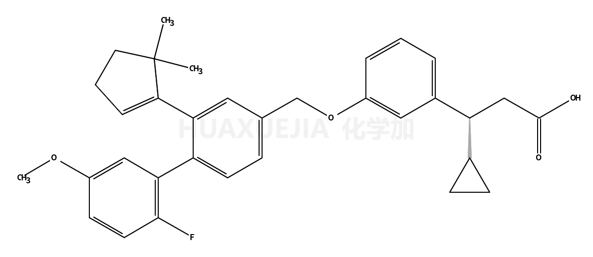 (3S)-3-环丙基-3-(3-{[2-(5,5-二甲基-1-环戊烯-1-基)-2'-氟-5'-甲氧基-4-联苯基]甲氧基}苯基)丙酸