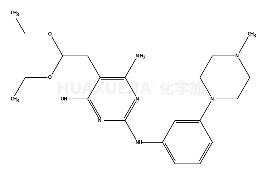 6-氨基-5-(2,2-二乙氧基乙基)-2-((3-(4-甲基哌嗪-1-基)苯基)氨基)嘧啶-4(3h)-酮
