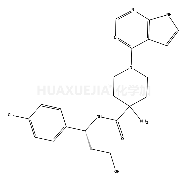 (S)-4-氨基-N-(1-(4-氯苯基)-3-羟基丙基)-1-(7H-吡咯并[2,3-d]嘧啶-4-基)哌啶-4-羧酰胺