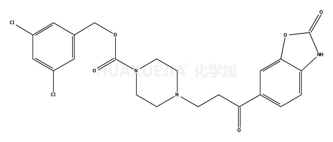 4-[3-氧代-3-(2-氧代-2,3-二氢苯并恶唑-6-基)丙基]哌嗪-1-羧酸 3,5-二氯苄酯