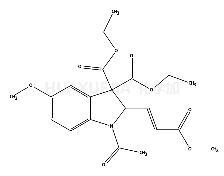 diethyl (E)-1-acetyl-5-methoxy-2-(3-methoxy-3-oxoprop-1-en-1-yl)indoline-3,3-dicarboxylate