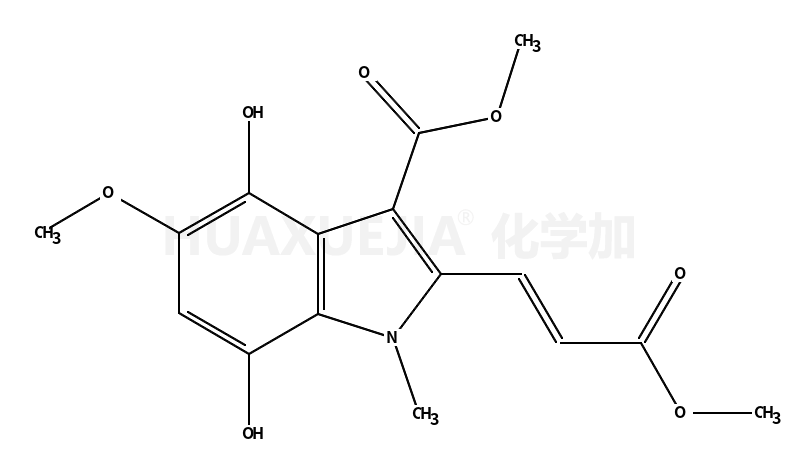 methyl (E)-4,7-dihydroxy-5-methoxy-2-(3-methoxy-3-oxoprop-1-en-1-yl)-1-methyl-1H-indole-3-carboxylate