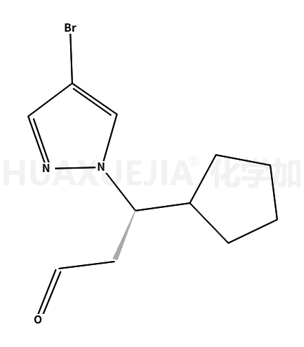 (3R)-3-(4-Bromo-1H-pyrazol-1-yl)-3-cyclopentylpropanal