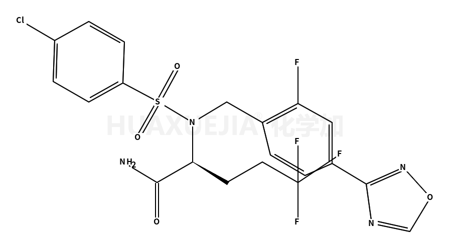 (2R)-2-[N-[(4-氯苯基)磺酰基]-N-[2-氟-4-(1,2,4-恶二唑-3-基)苄基]氨基]-5,5,5-三氟戊酰胺